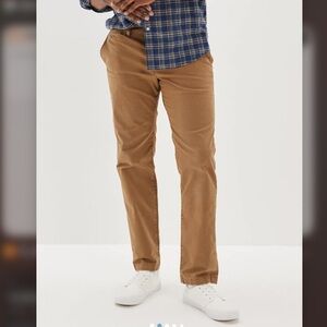 American Eagle Men's Brown Original Slim Straight Chino Khaki Pants (36/34)